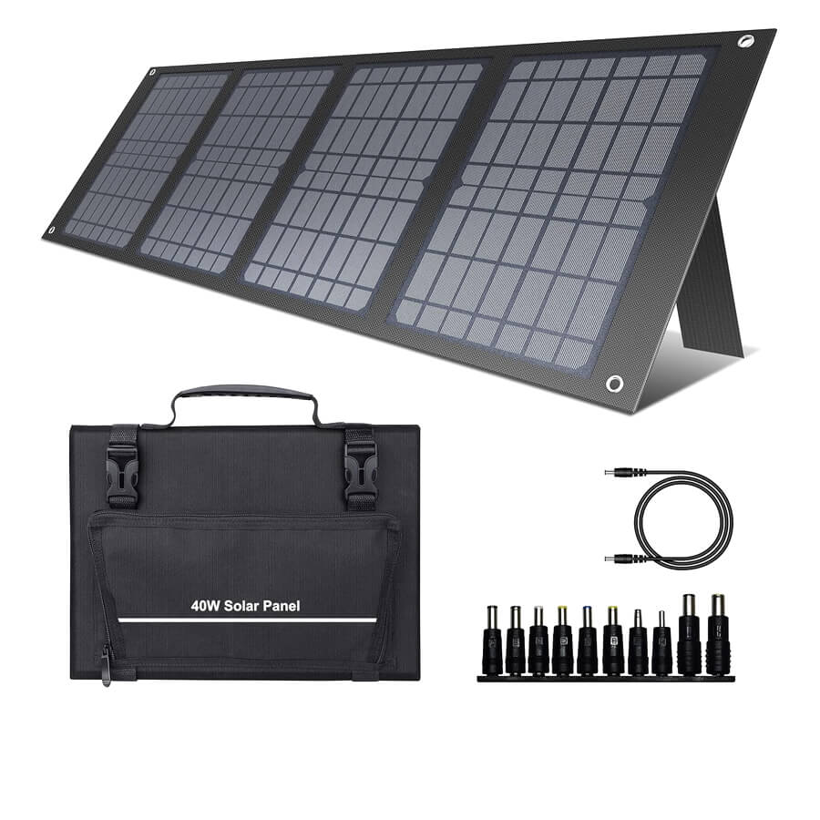 40W Solar Panel EnginStar 40 Watt Foldable Solar Panel for Portable Power Station