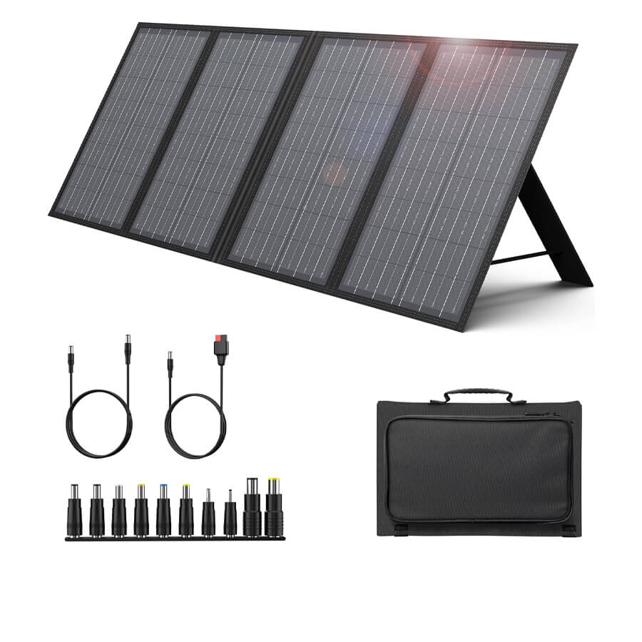 ENGINSTAR 60W Foldable Solar Panel Charger with 18V DC Outlet for Portable Power Stations